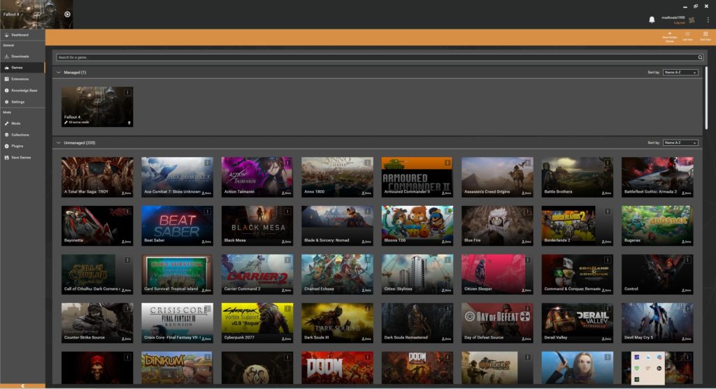 Vortex add game to managed